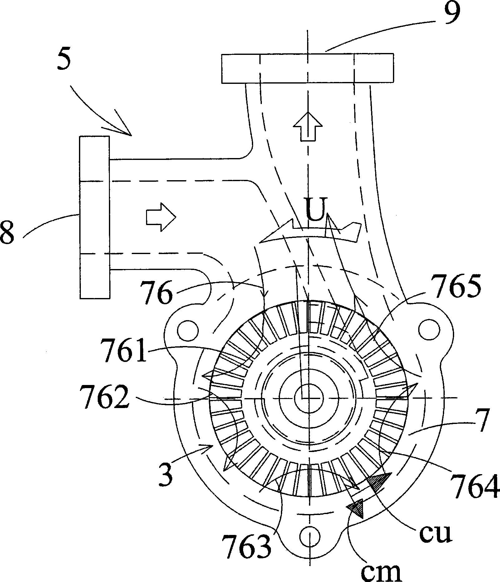 Flow passage structure of regenerative pump