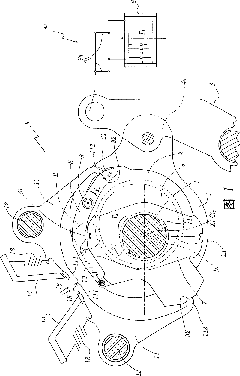 Rotary dobby, weaving loom equipped with such a dobby and driving element for such a dobby