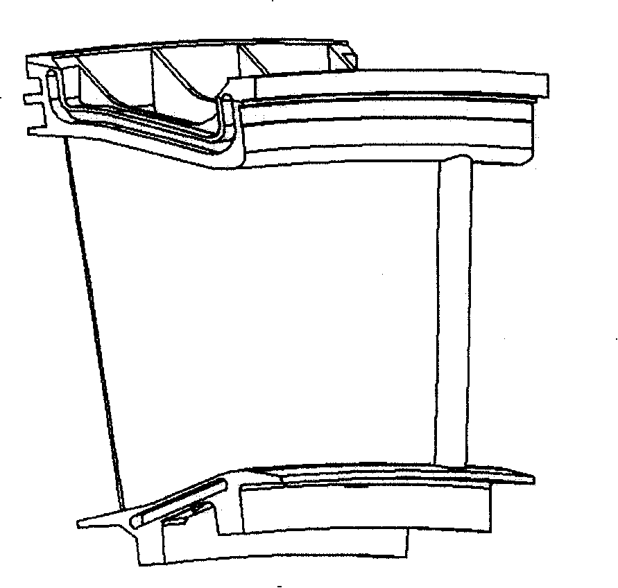 Casting method for heavy combustion engine II-stage diverter blade