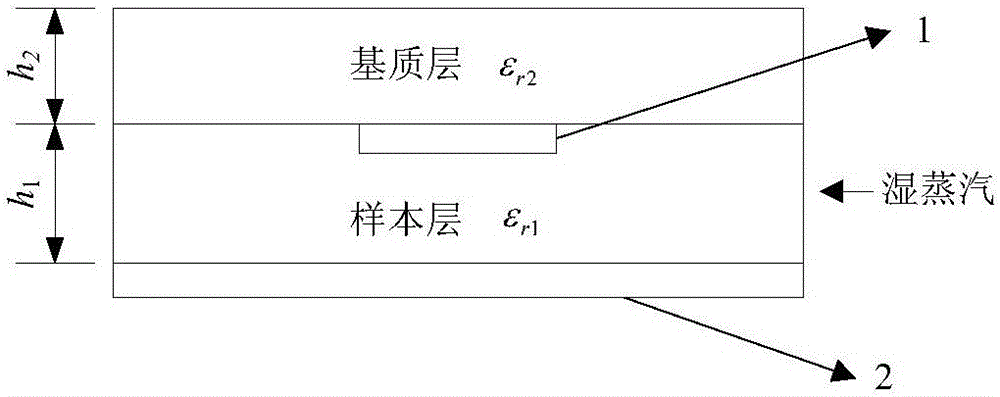 Micro-strip chip resonator for measuring humidity of steam turbine