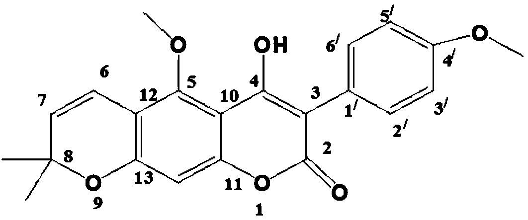 O-(4-bromo-2-fluorobenzoyl) 3-phenylcoumarin robustic acid with anti-tumor activity and preparation and application methods thereof