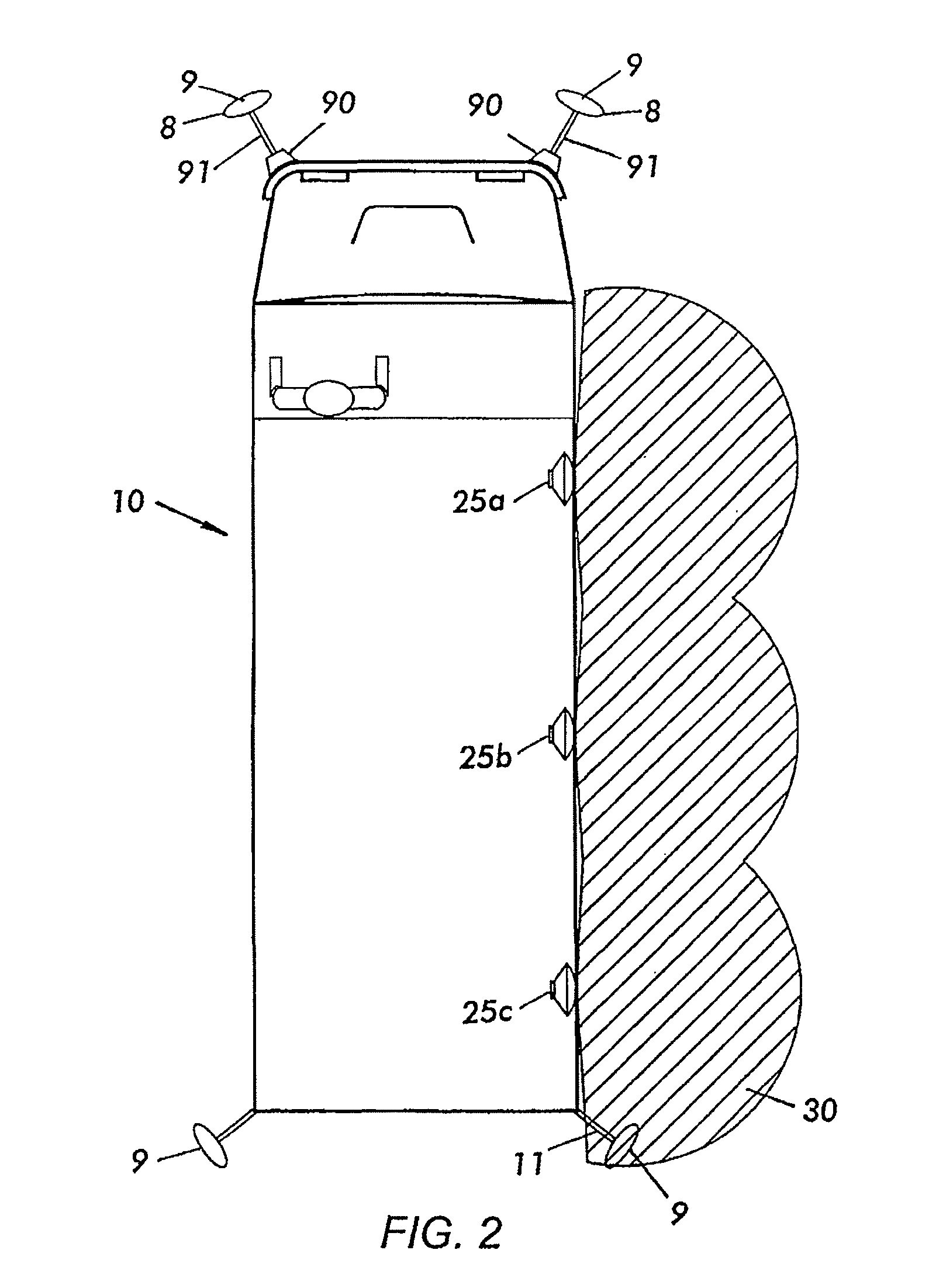 External safety illumination for a bus with light mounted to mirror arm