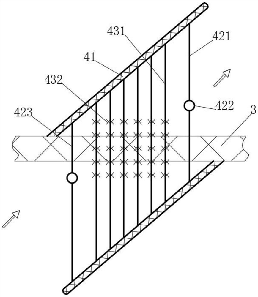 Waste gas stacked denitration and desulfurization device and use method thereof