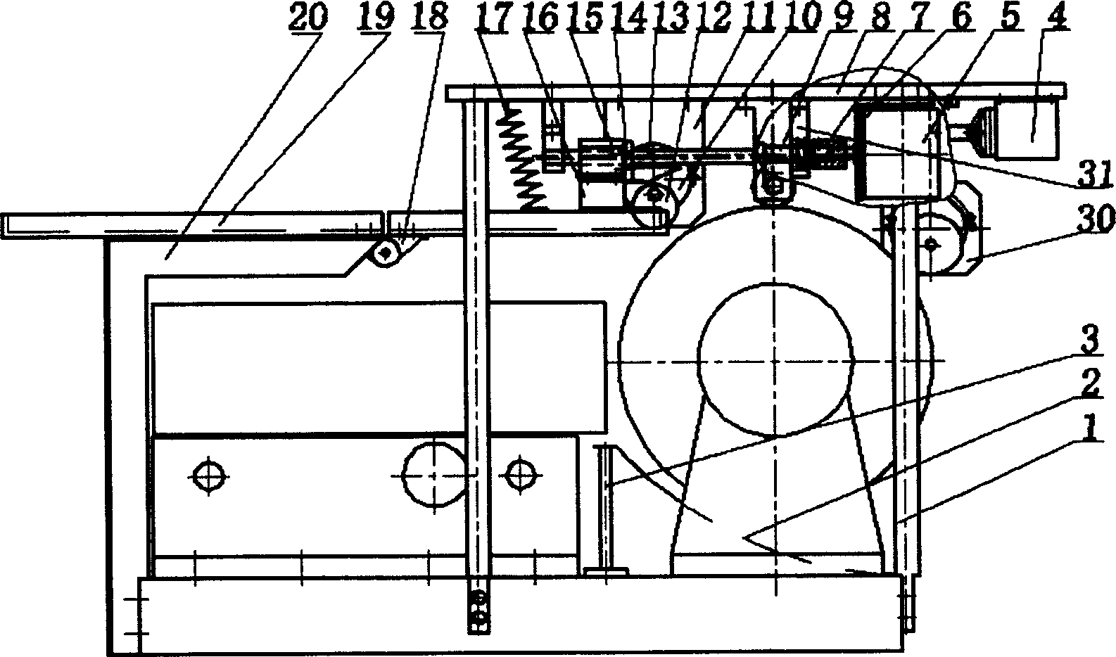 Negative pressure fully automatic upper/lower sheet device of laser plotter