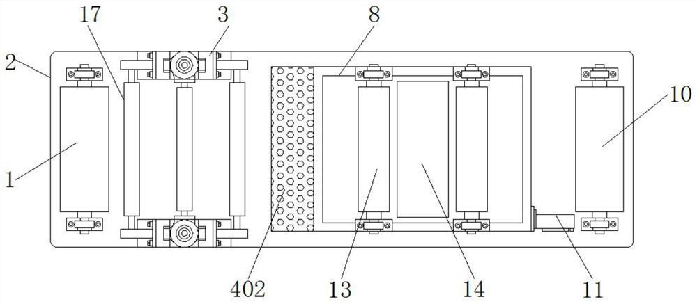 Material guiding equipment for water-based ink printing of decorative paper