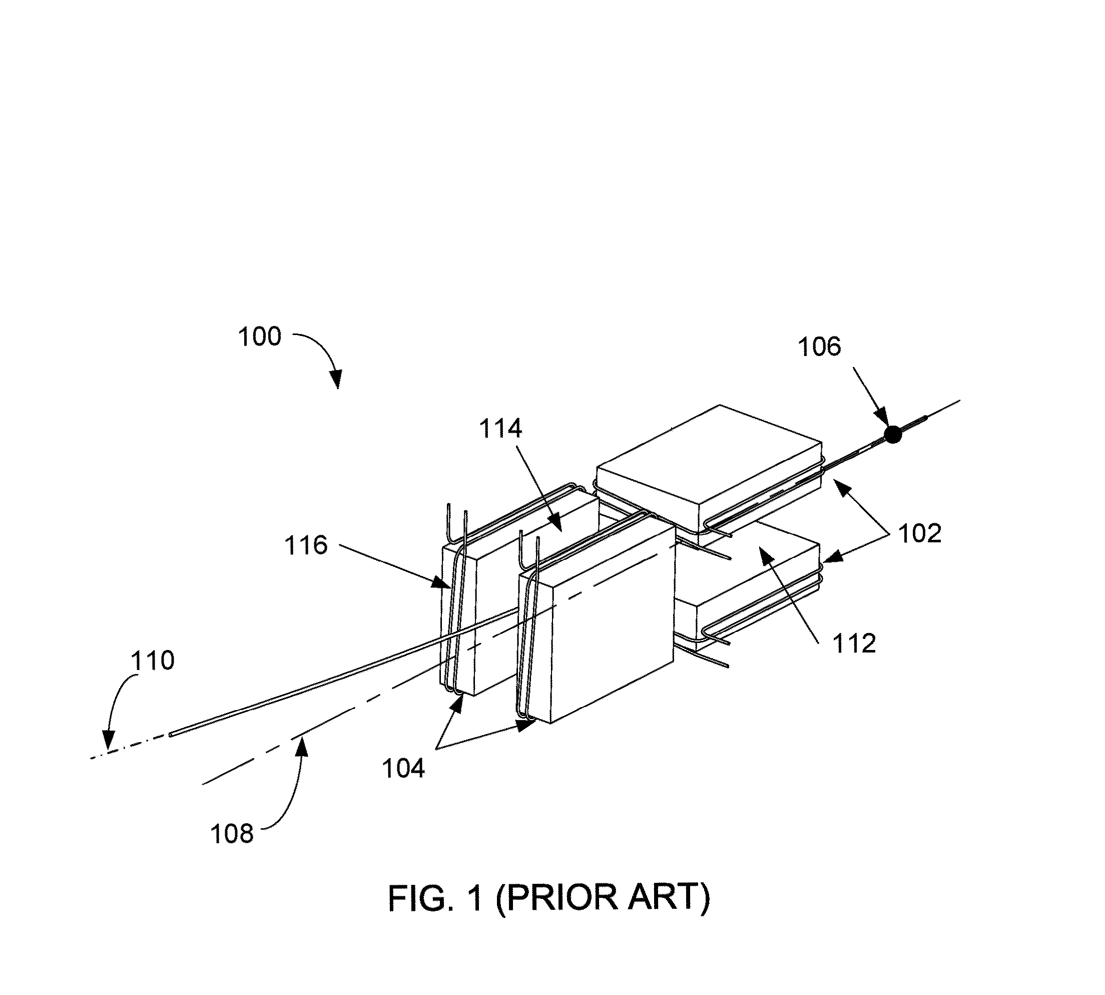 System, apparatus and method for deflecting a particle beam