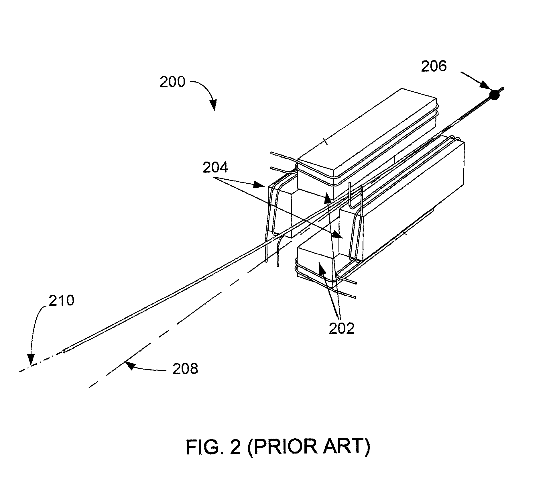 System, apparatus and method for deflecting a particle beam