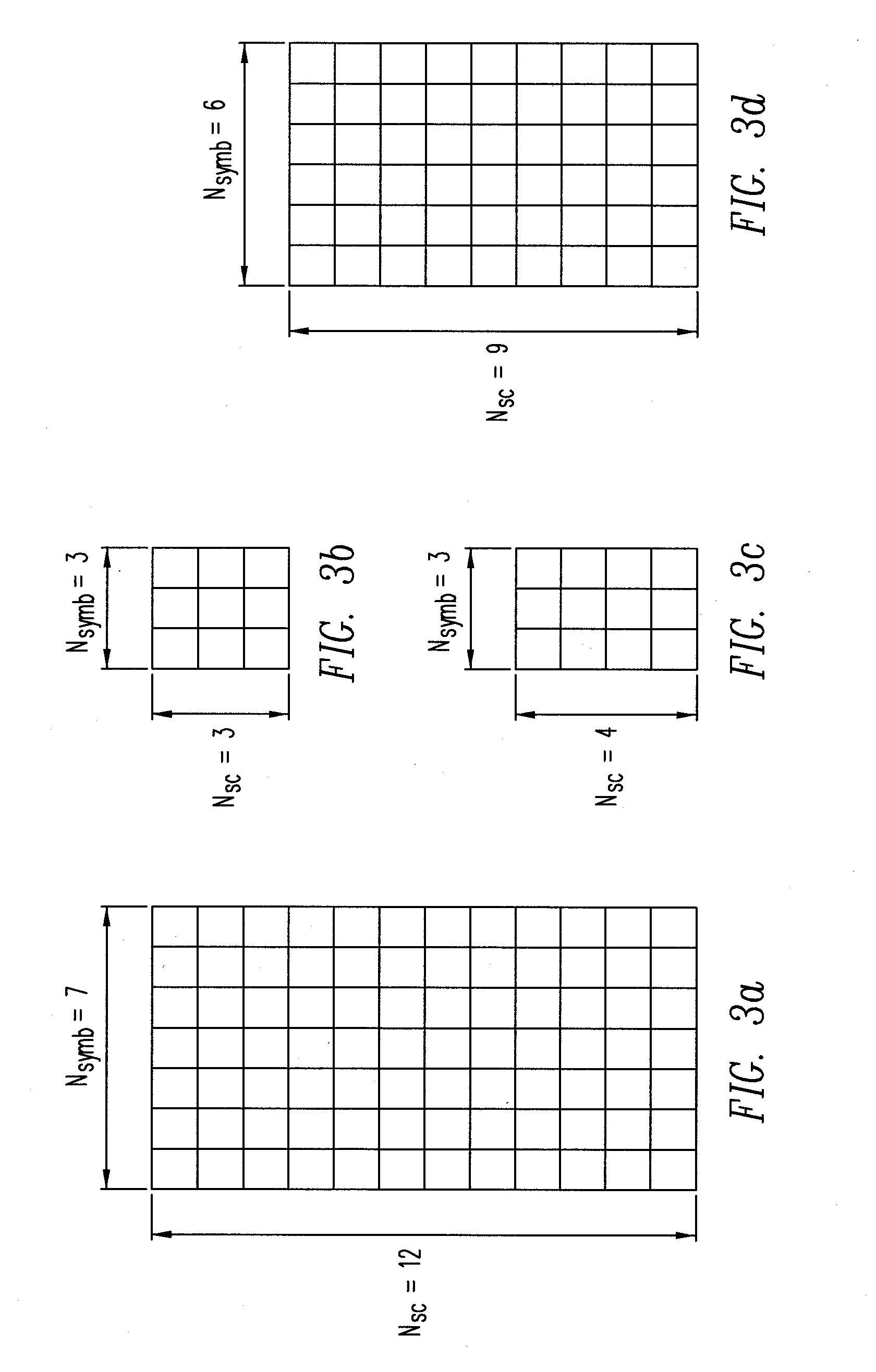 Method for interference-minimizing resource block-size selection at a macrocell, a microcell and a femtocell