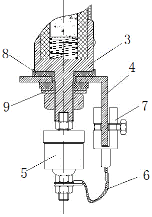 Lightning protection explosion-proof composite post type insulator with disengaging apparatus