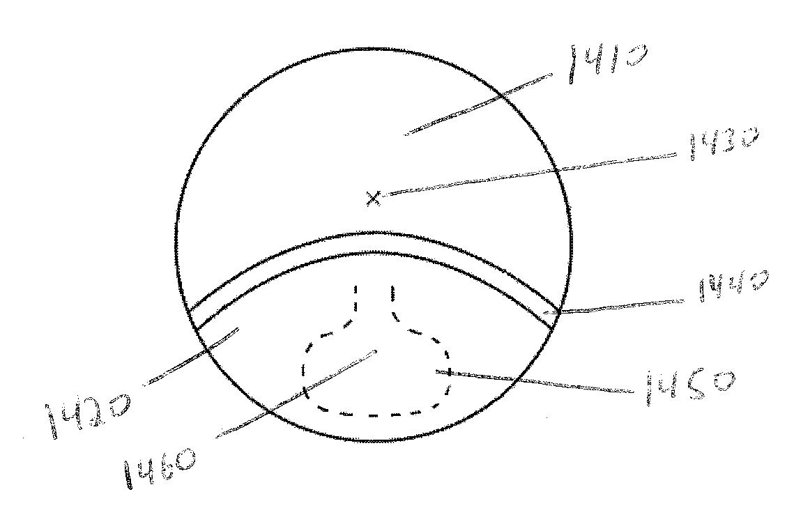 Multifocal lens having a progressive optical power region and a discontinuity