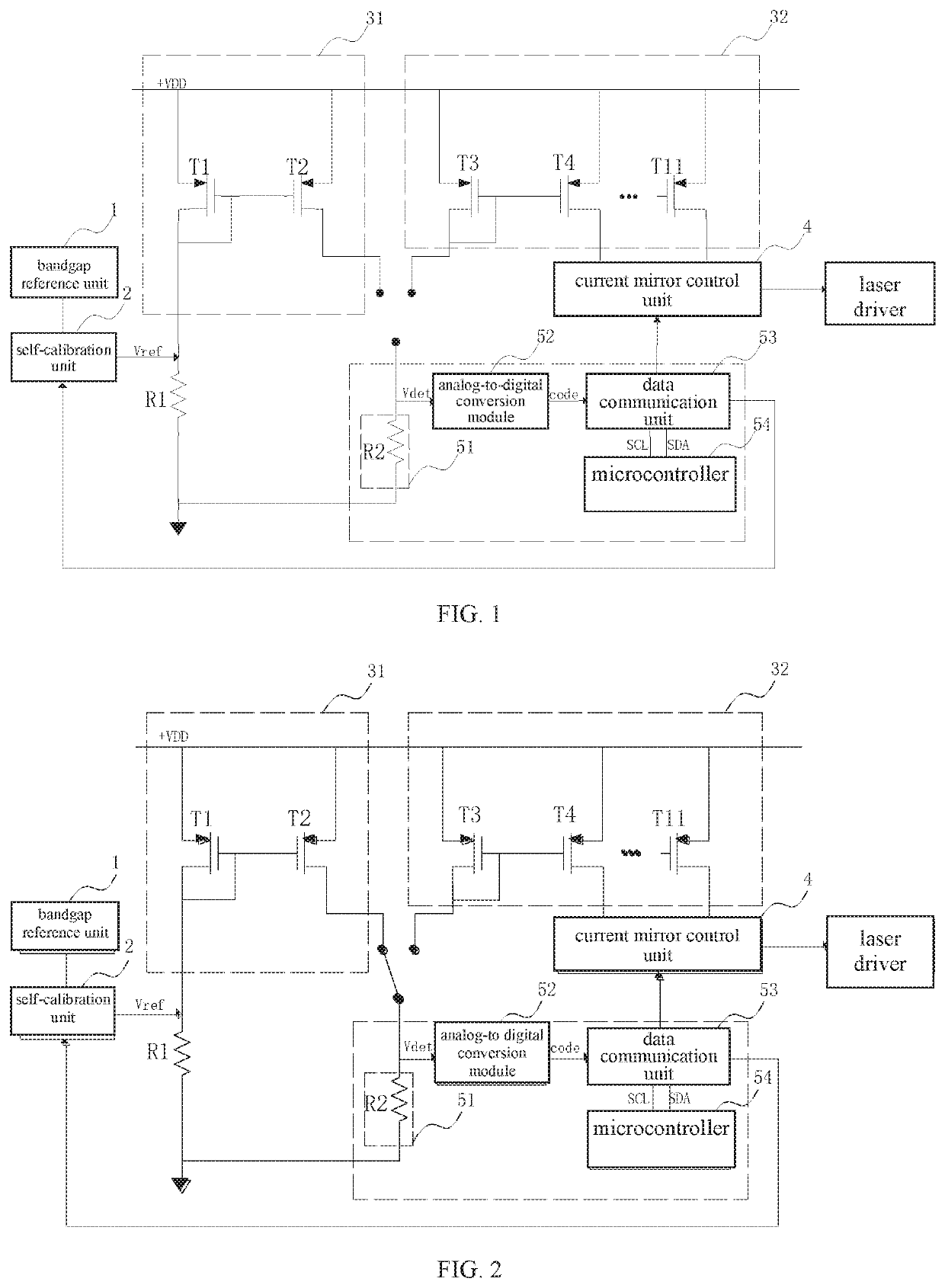 Current self-checking regulation circuit based on voltage calibration