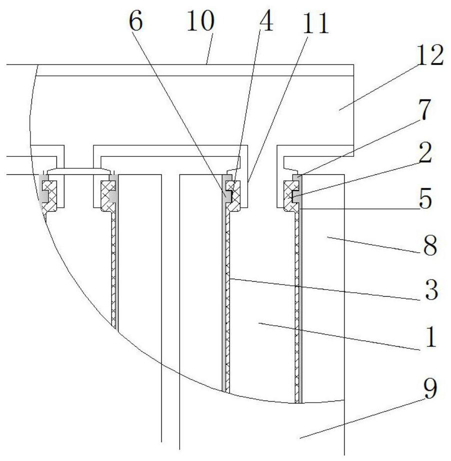 Plastic-metal composite radiator of thin-wall plastic pipe