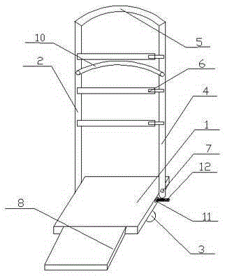 An oxygen cylinder holder