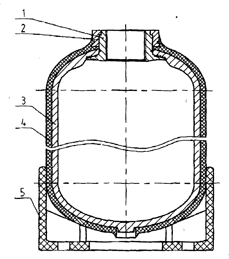 Composite pressure vessel and application thereof in extinguisher