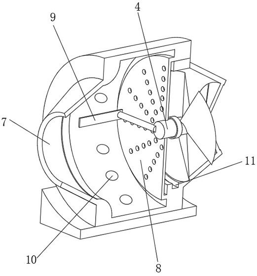 A steel slag stress decomposition and crushing processing device