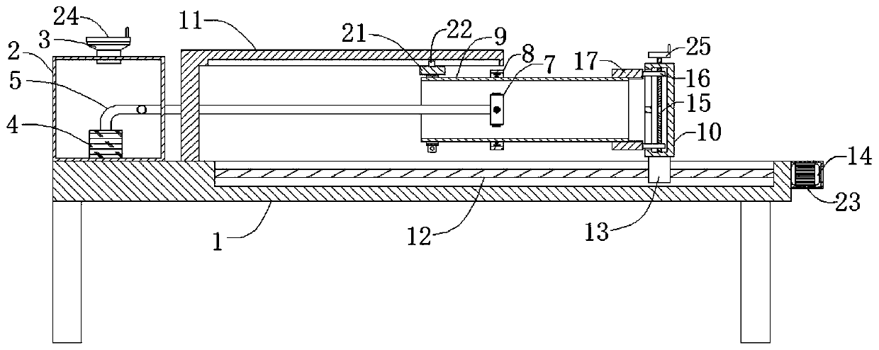 Inner and outer side wall continuous spraying equipment for epoxy ceramic pipe production