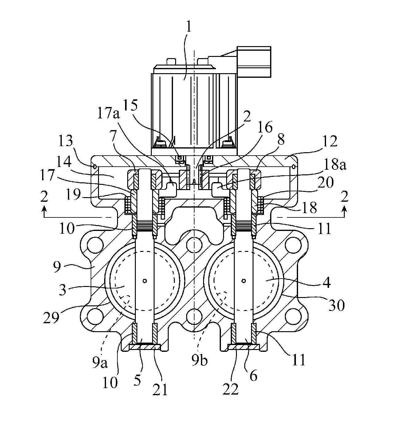 Valve opening and closing mechanism