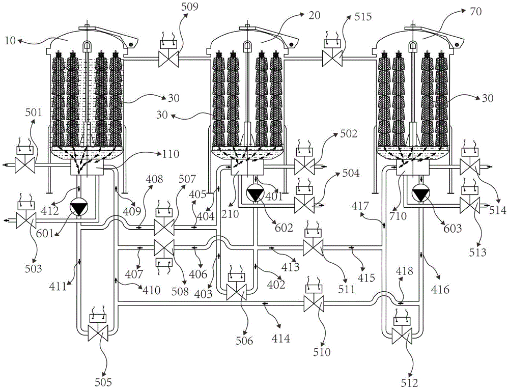 Combined cylinder dyeing method and dyeing device