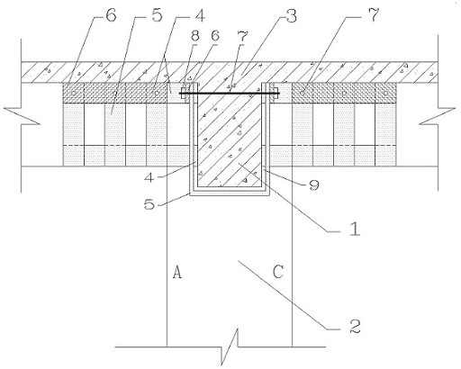 A reinforcement structure of reinforced concrete beam-column joints pasted with carbon fiber sheets