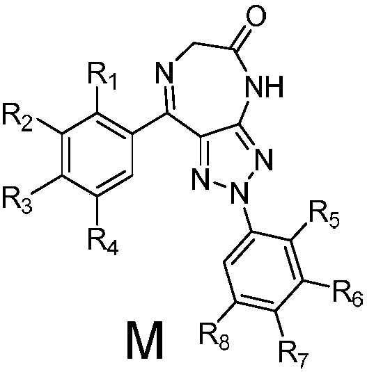 Triazole-diazepine-5-ketone compound