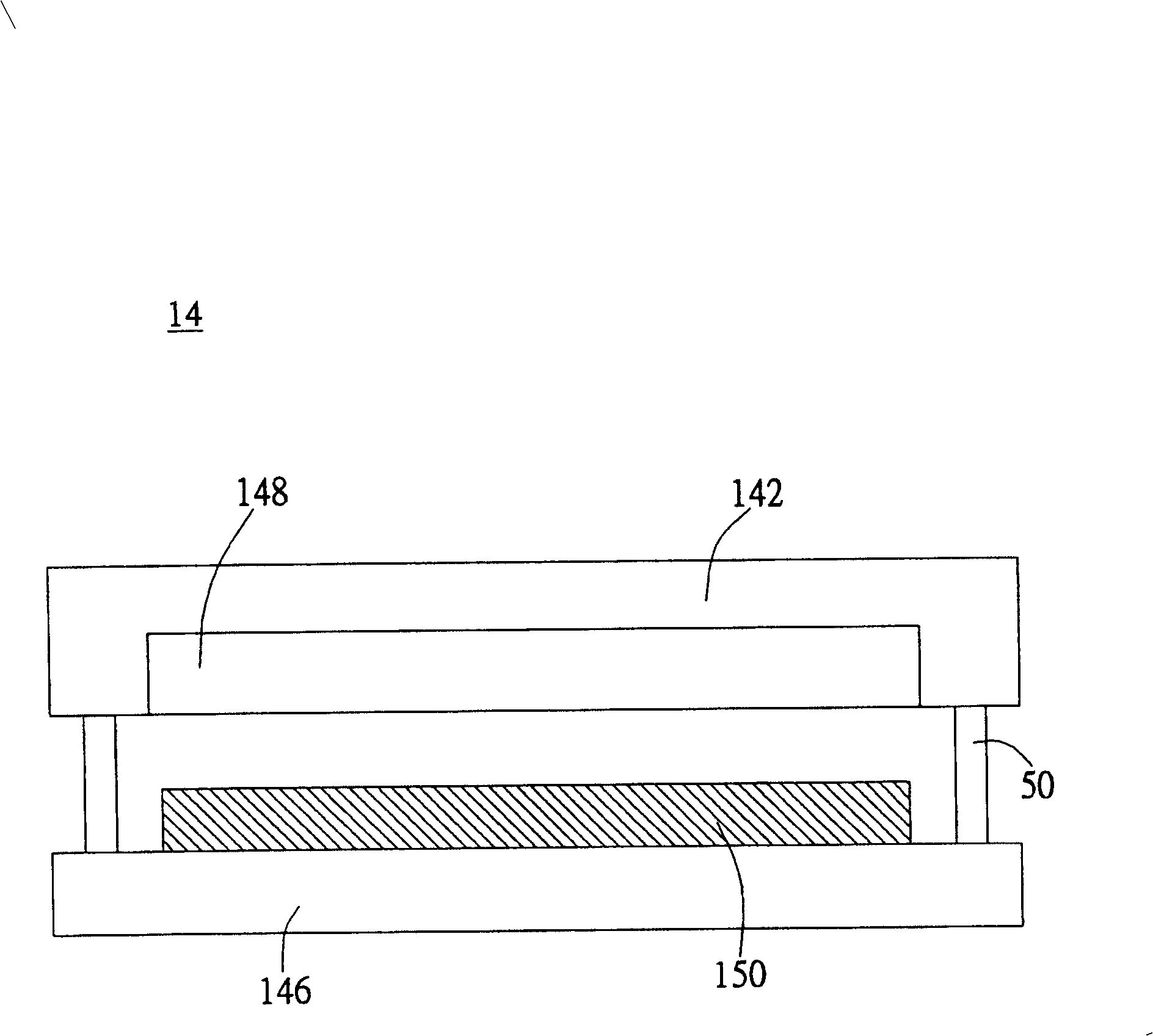 Organic illuminated display structure with magnetic adsorption