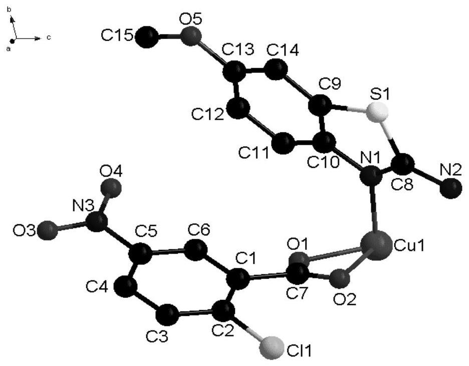 Novel chlorine-containing carboxylic acid metal complex, and preparation method and application thereof