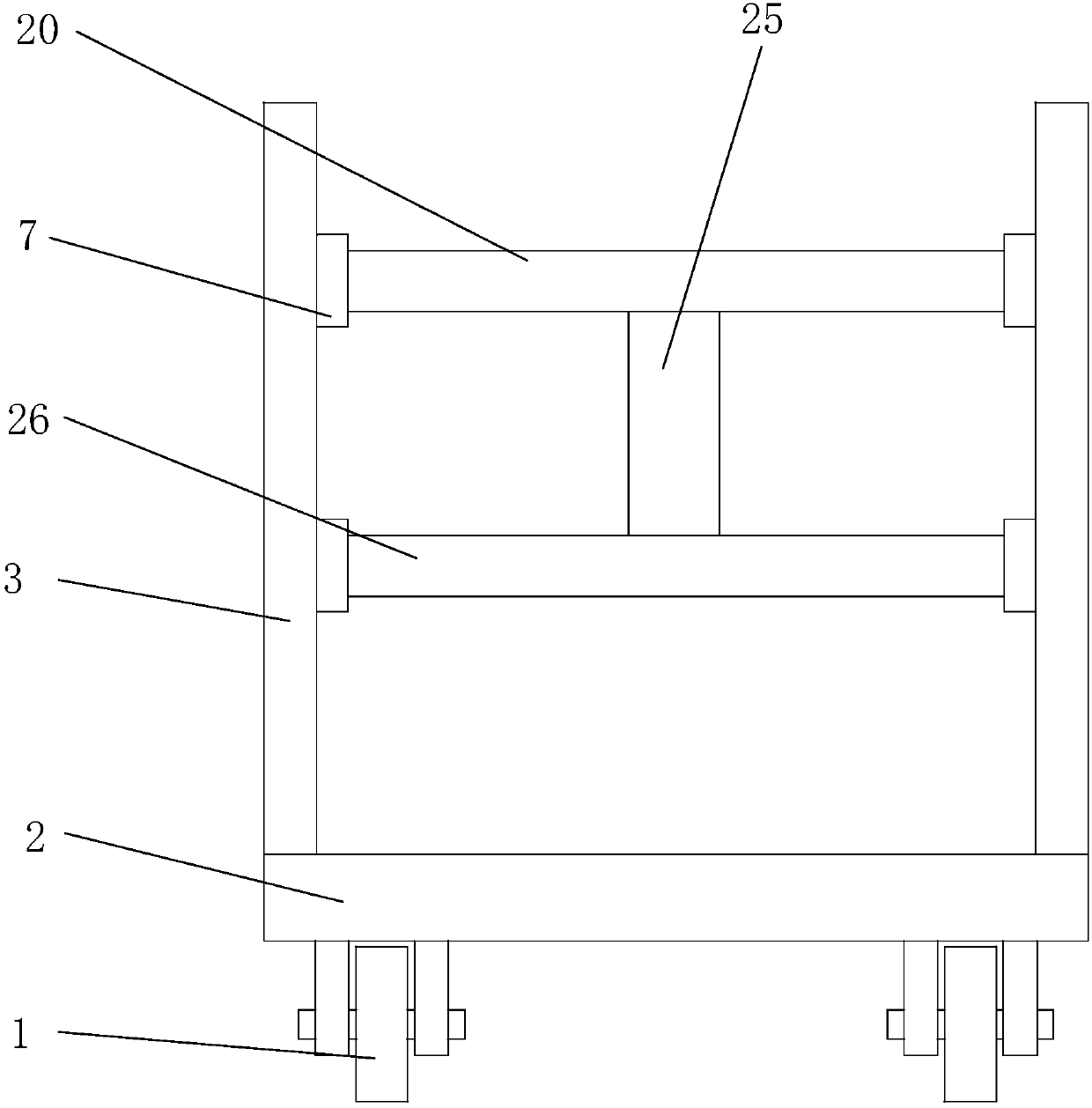 Movable unloading frame for electric power materials