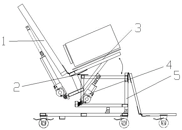 Raising body-cleaning device of intelligent electric wheelchair bed