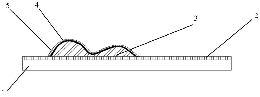 Ceramic tile structure with concave-convex textures and manufacturing process thereof