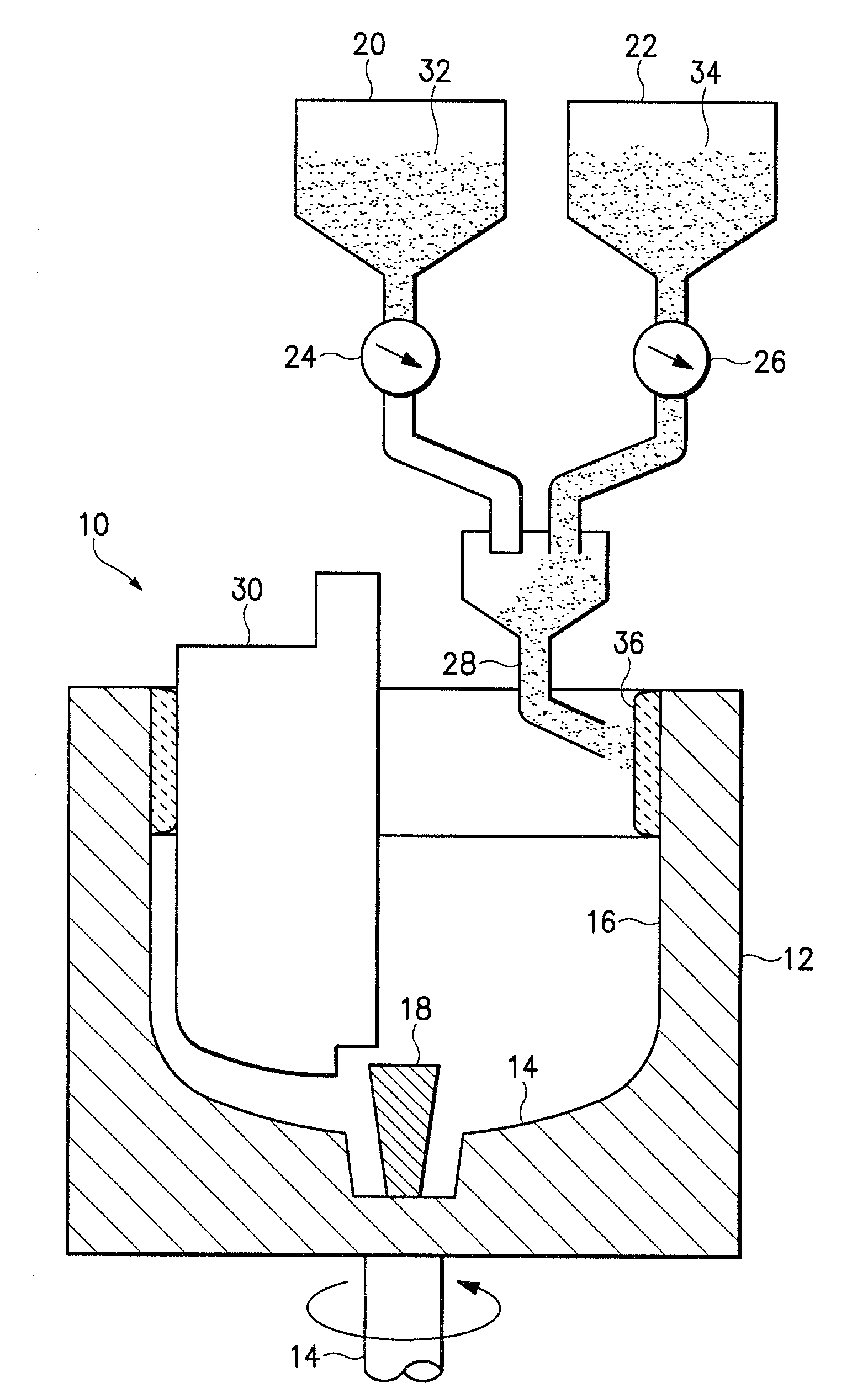 Crucible having a doped upper wall portion and method for making the same