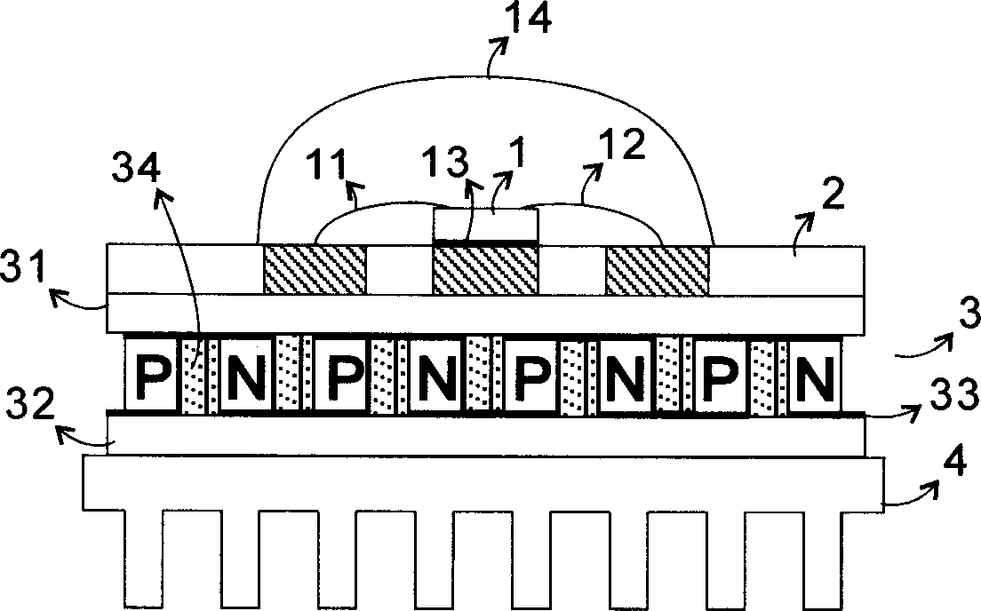 Envelope for luminous elements of semiconductor in large power