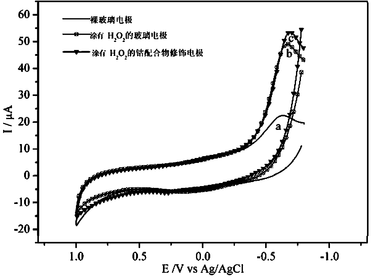 Cobalt complex having electrocatalytic activity on hydrogen peroxide