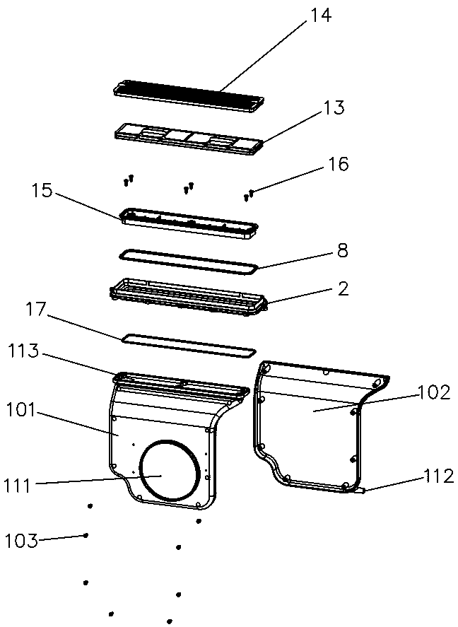 Gas-liquid purification hot-air circulation device and clothes care device