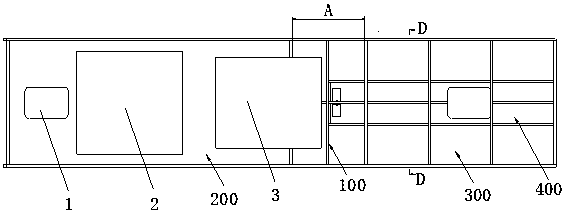 Roof frame structure with single-layer and double-layer roof combination of two-stage stepper