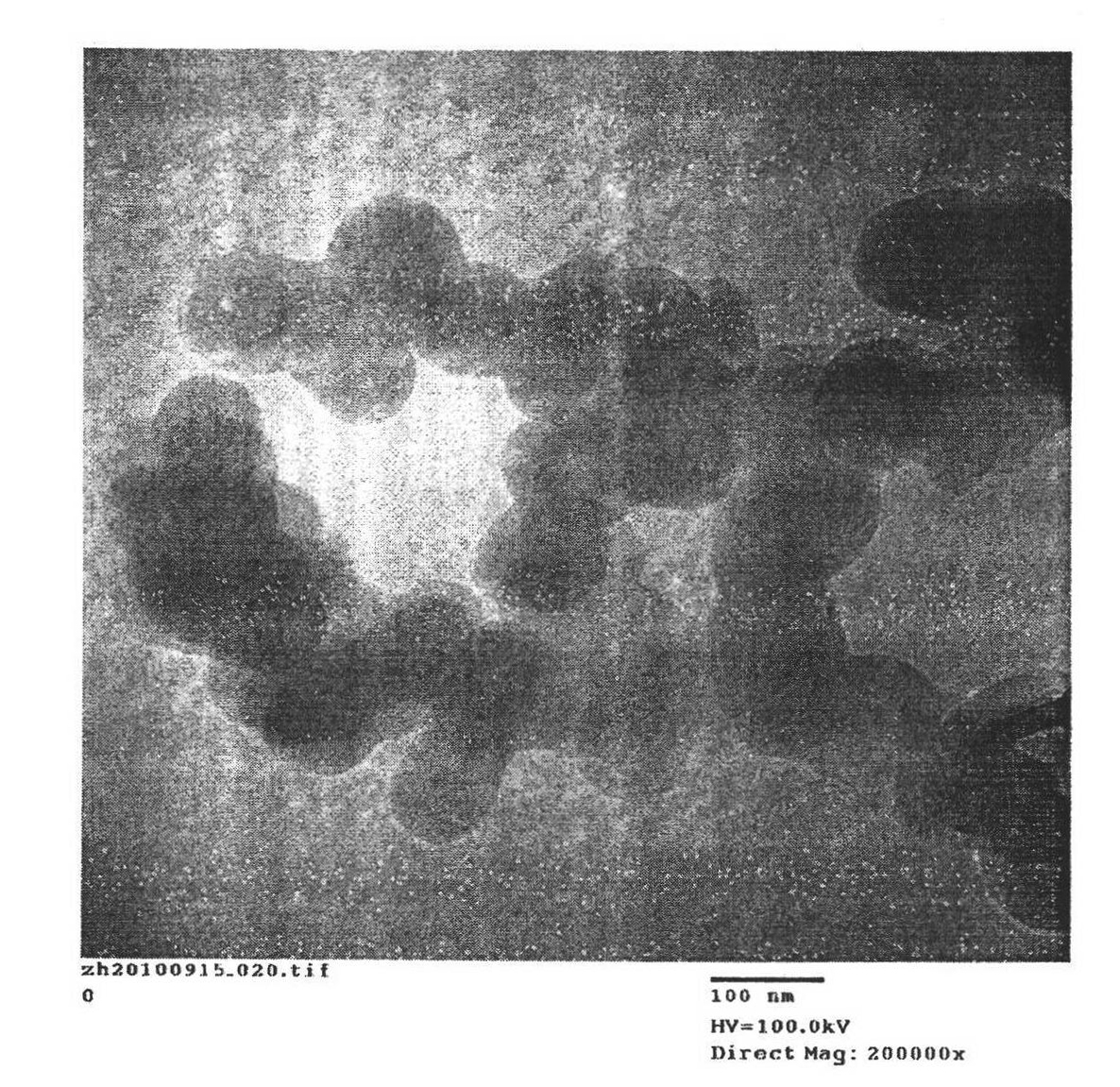 Preparation method of nano magnetic core-shell catalyst for degrading dye wastewater