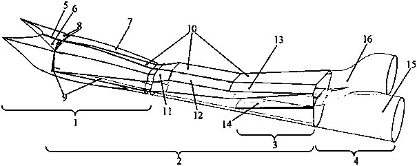 Biaxial Rotational Deformation Channel Without Sharp Angle Internal Waverider Variable Geometry Inlet