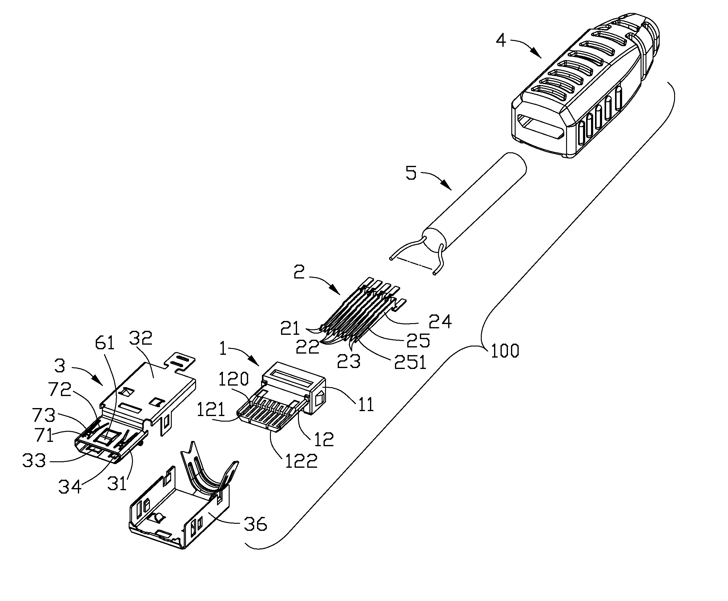 Electrical connector with resilient arm configured in fixed ended beam manner formed on metal shell