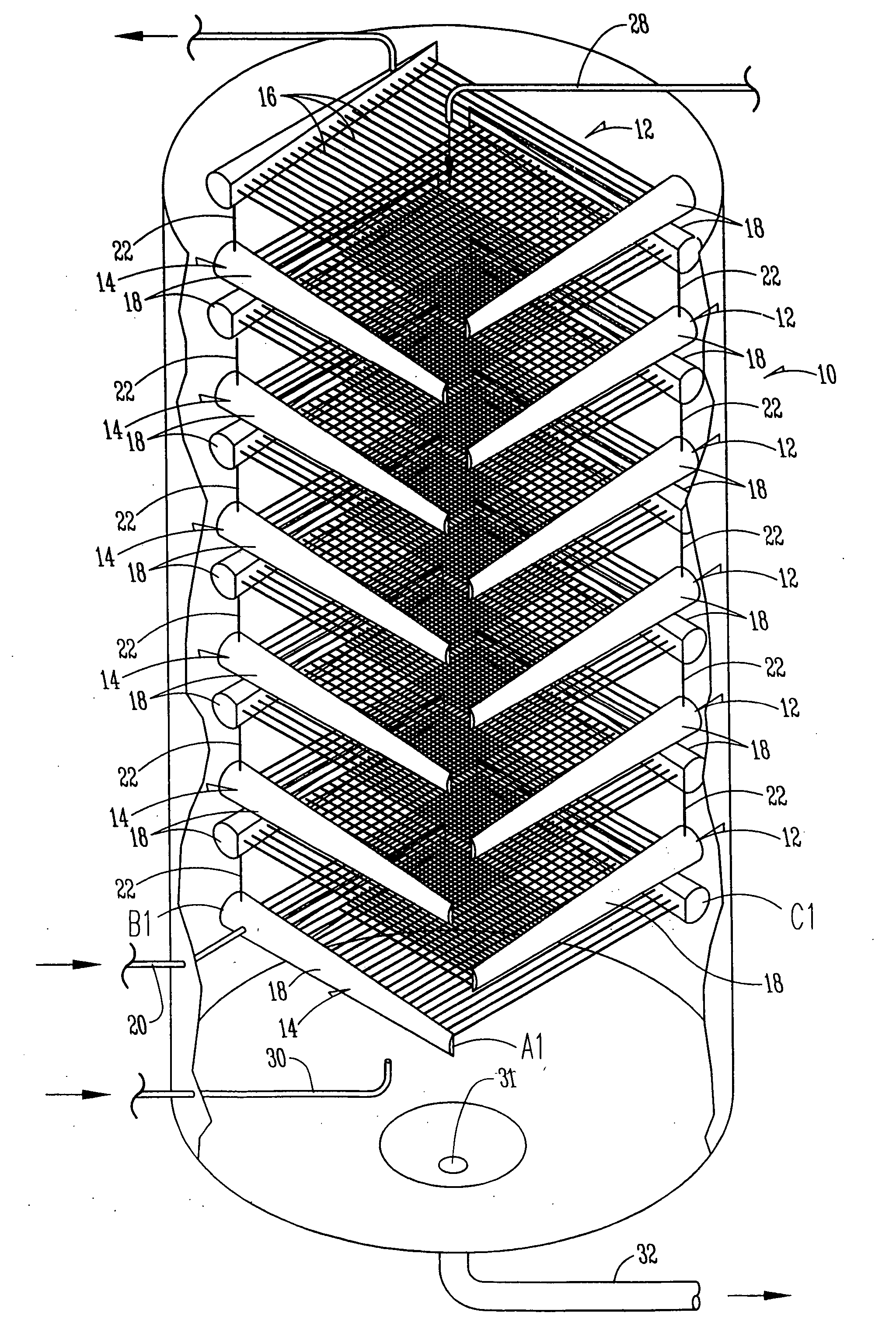 Method and means for miniaturization of binary-fluid heat and mass exchangers