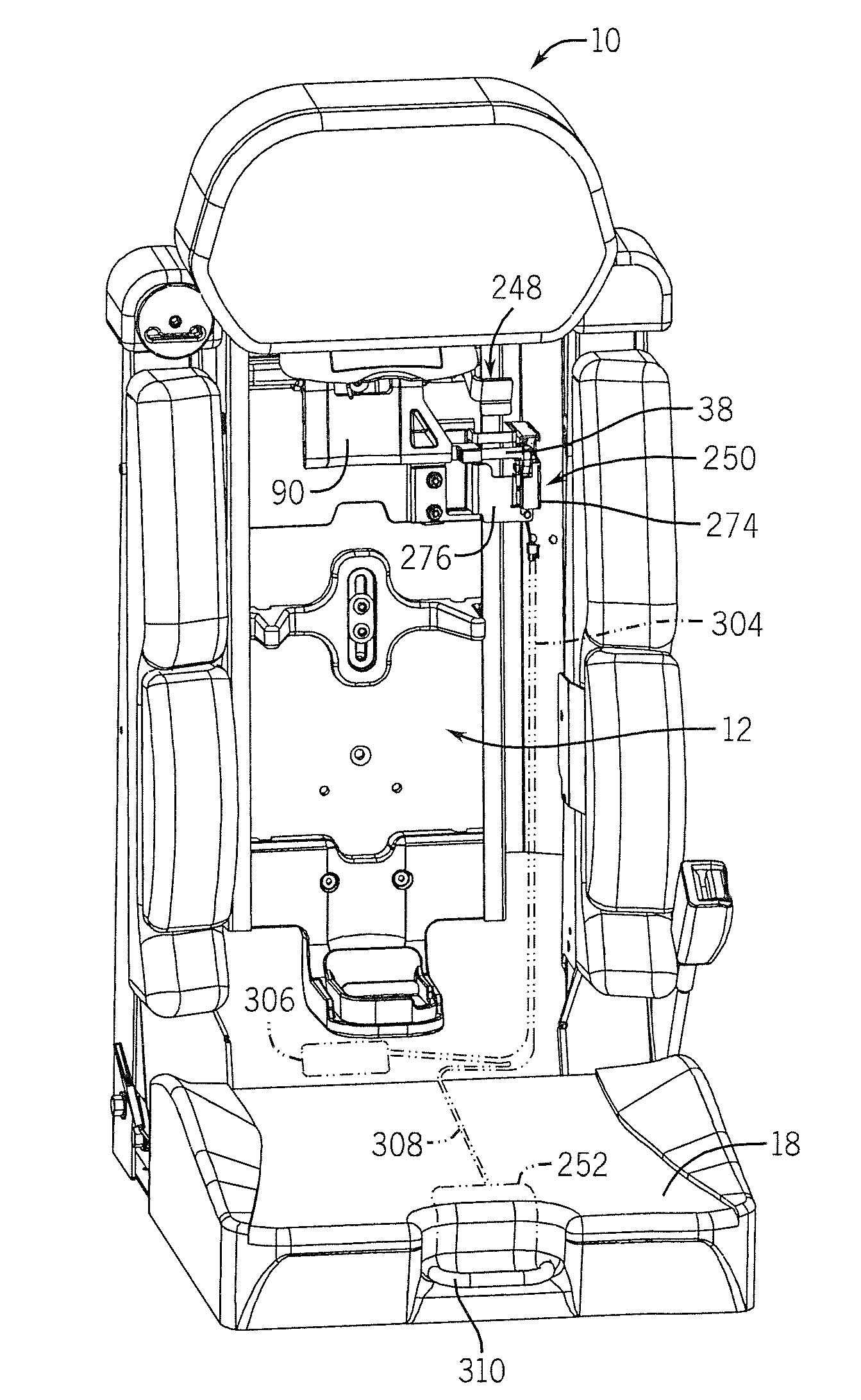 Automatic locking SCBA mounting bracket assembly