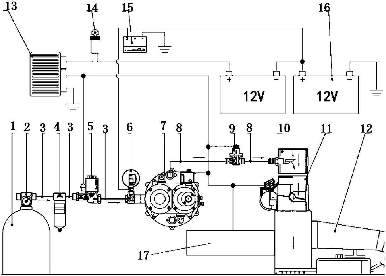 A kind of low temperature cold start device of methanol fuel engine