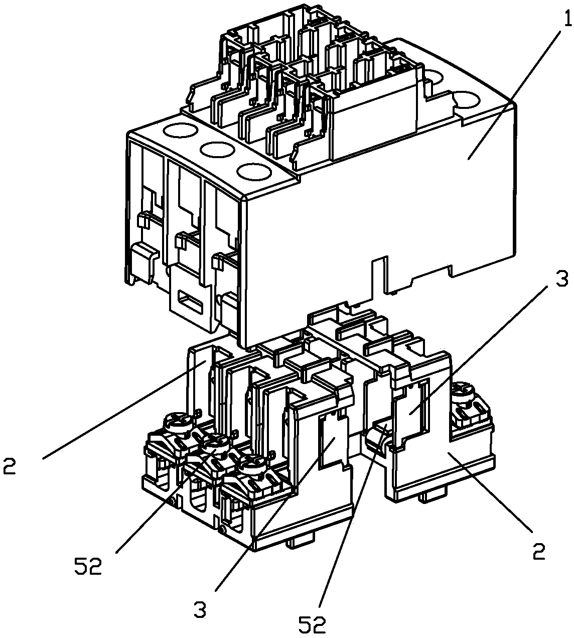 An arc-interval structure of a contactor