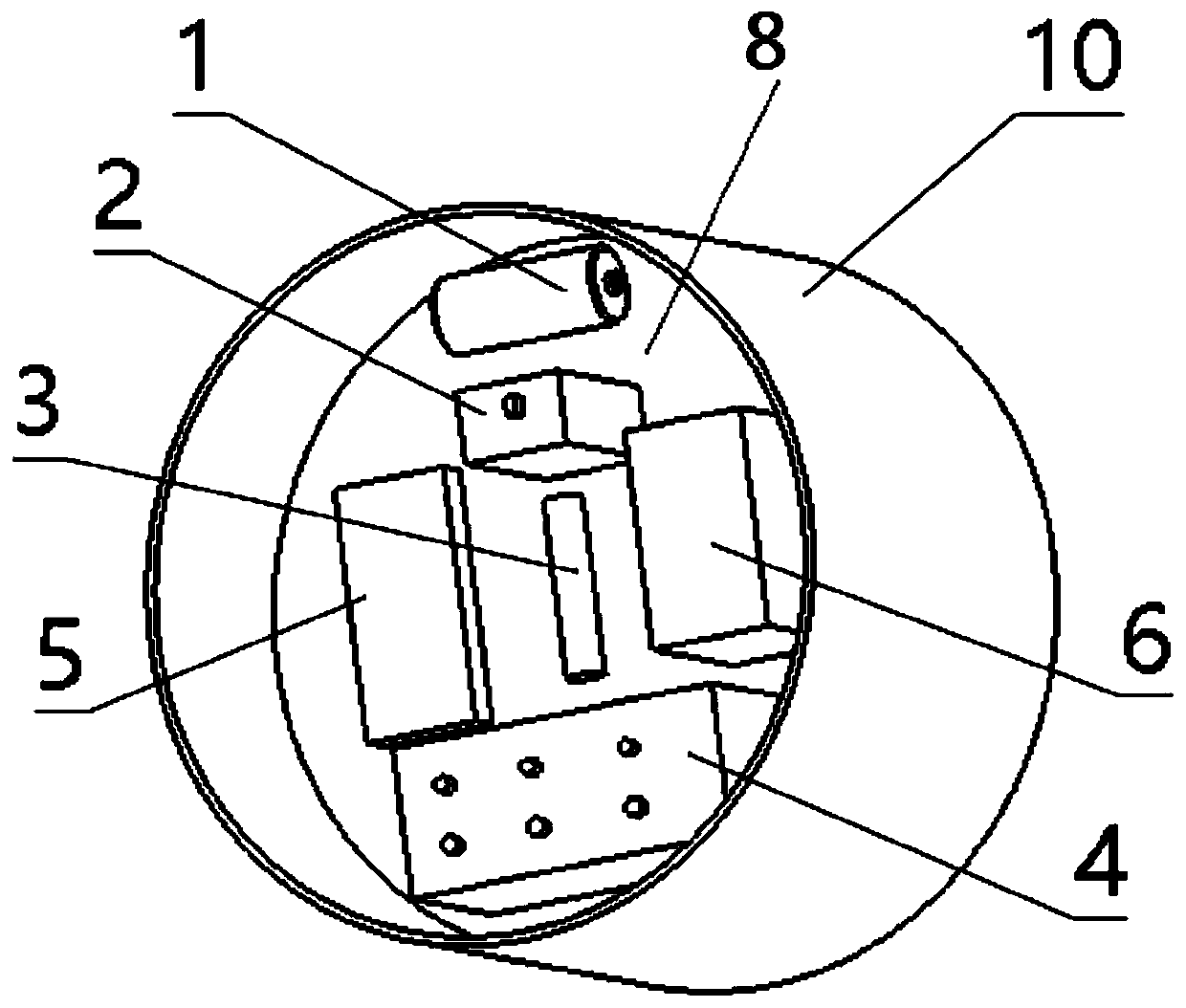 Positioning rescue device of unmanned underwater vehicle