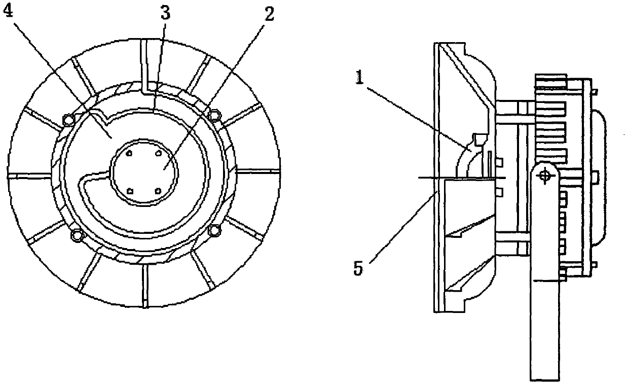 Water-circulating cooling shell for LED explosion-proof lamp