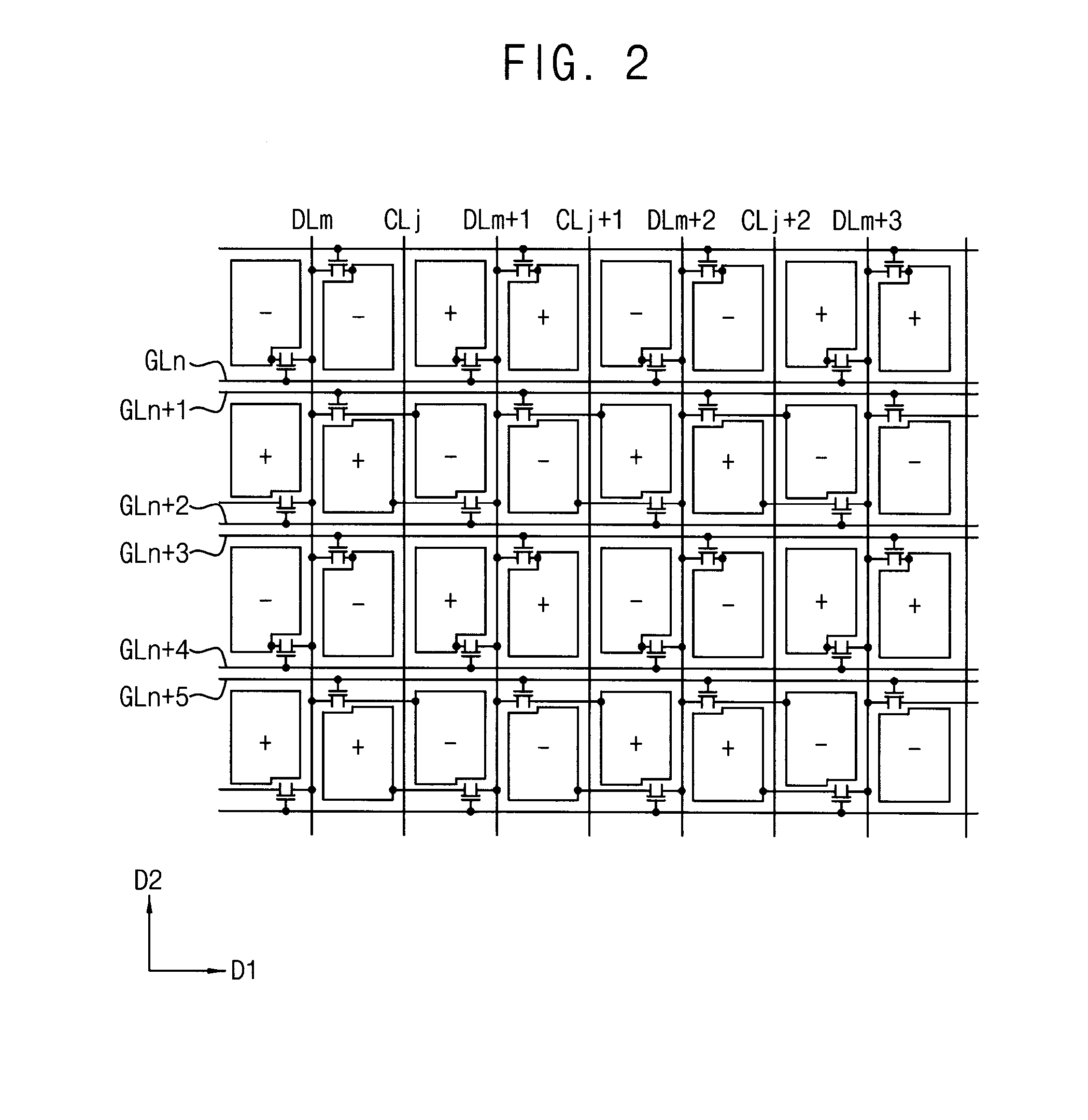 Display device having higher aperture ratio and lower power consumption