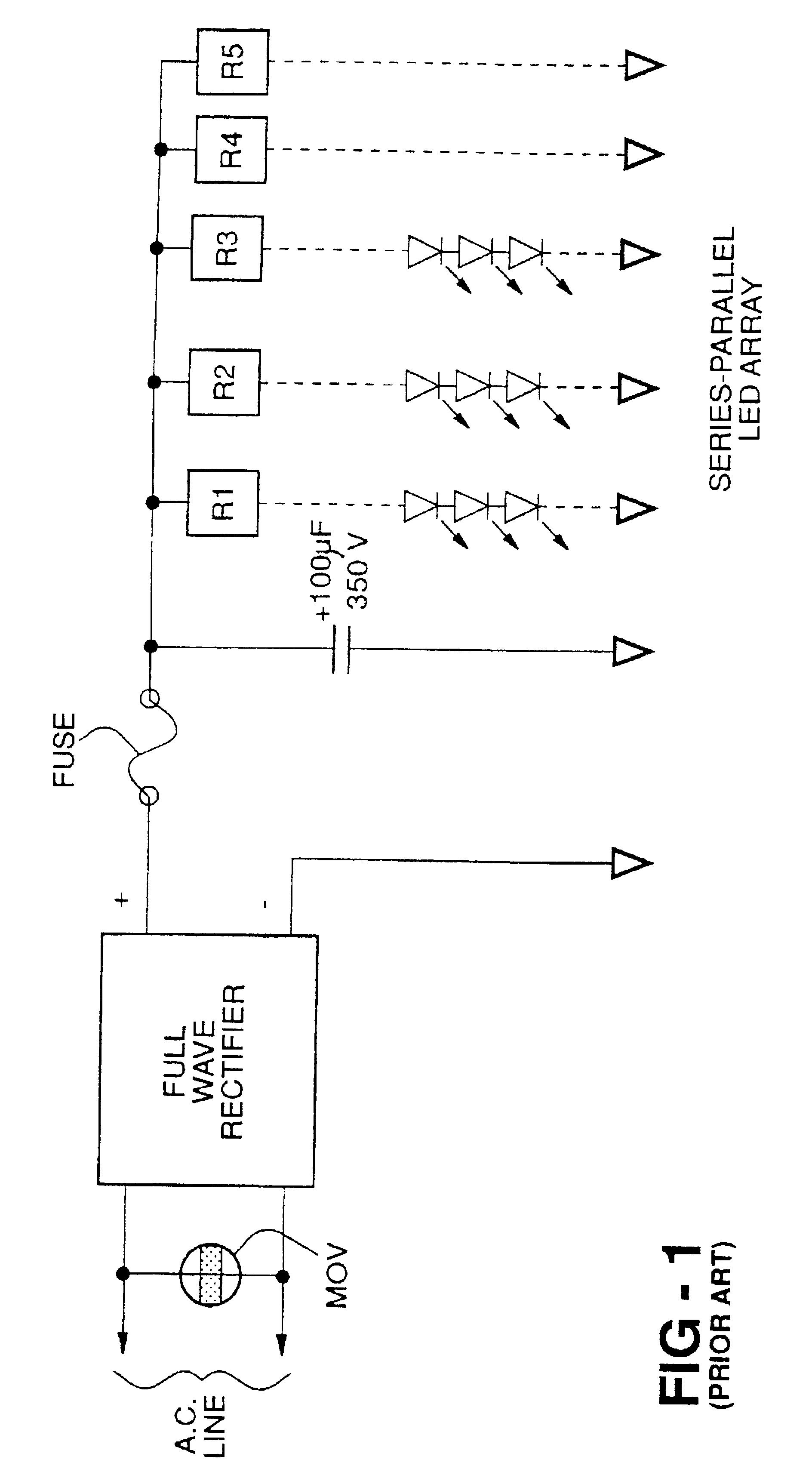 Power supply for light emitting diode array