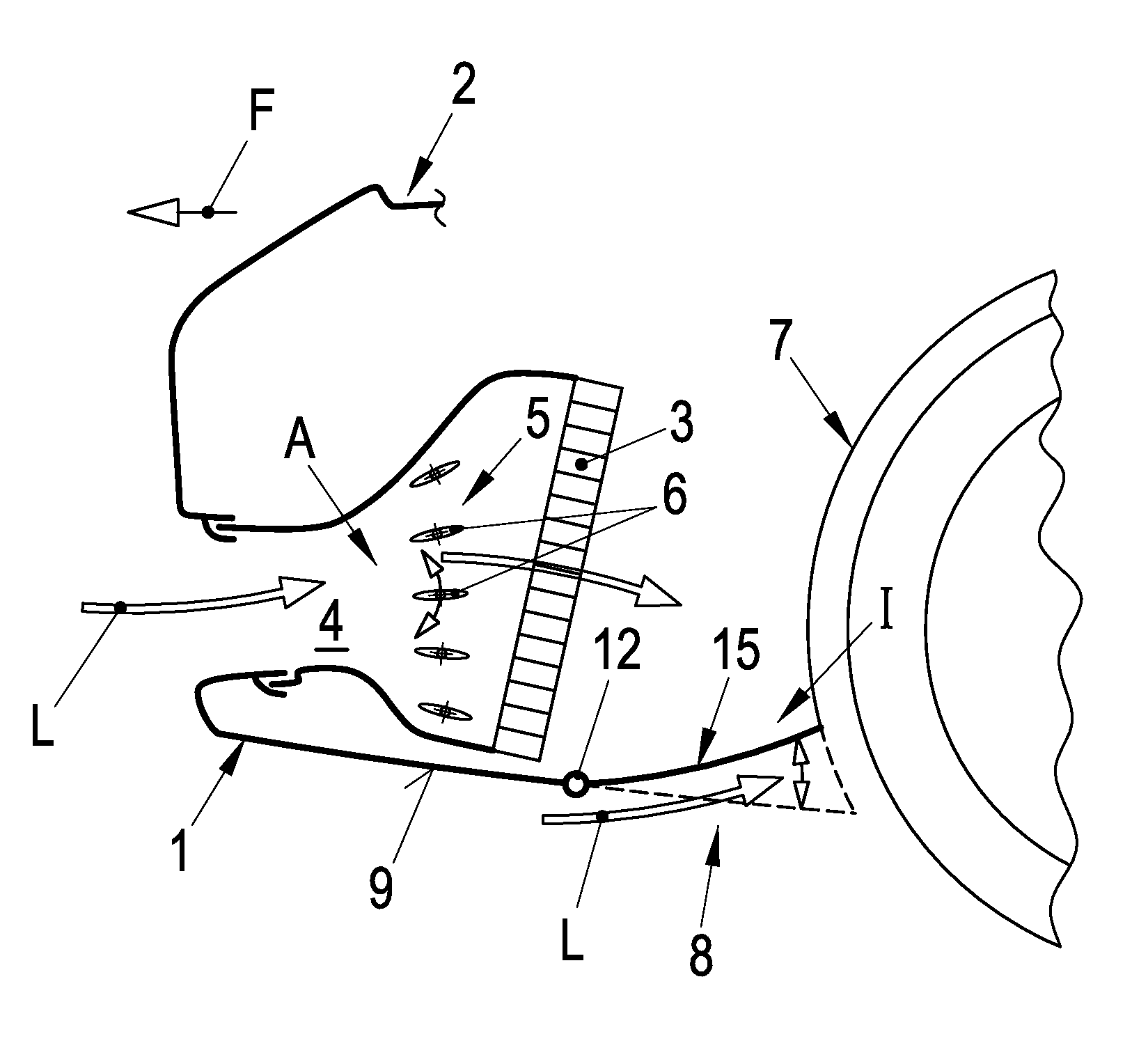 Motor vehicle with a device for supplying cooling air