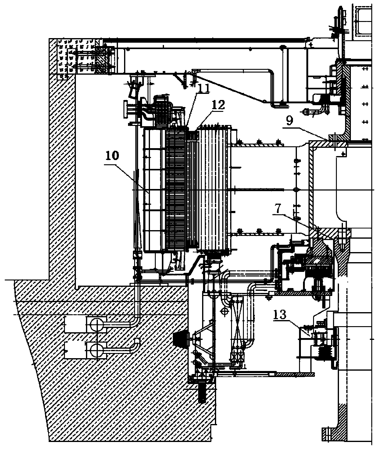 Method for centering roundness measuring frame of vertical shaft umbrella type hydro-generator rotor