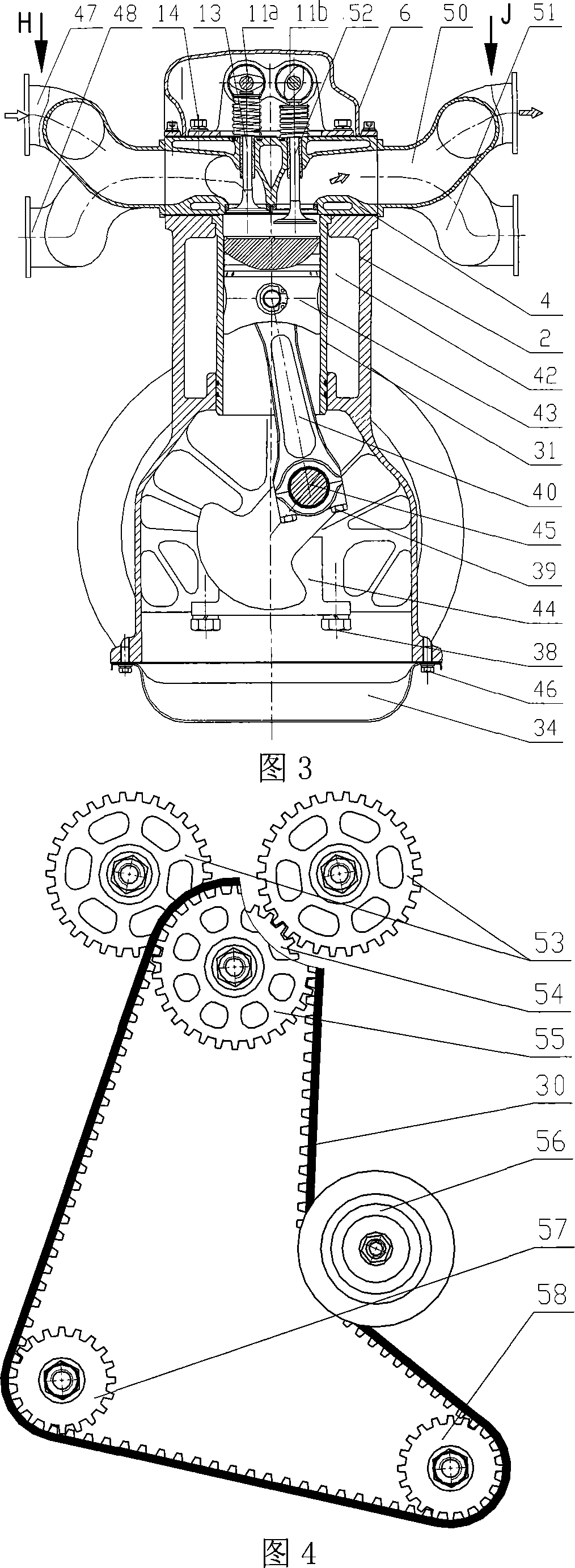 Self-driven integral air compressor