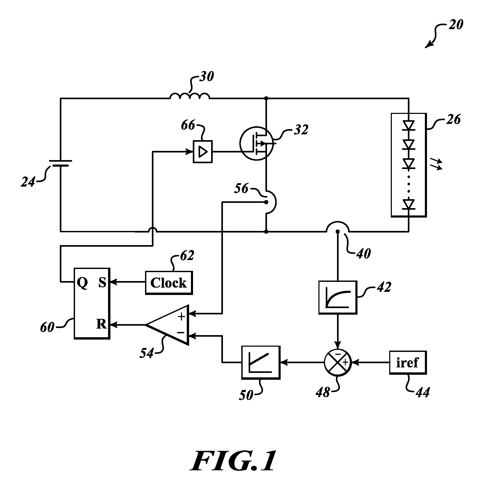 Optimal power supply topologies for switched current-driven LEDs