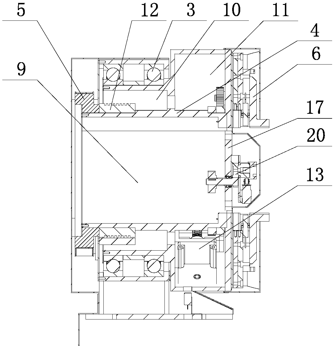 An automatic centering electric rotary chuck